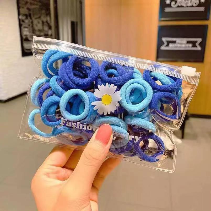 Korean version daisy transparent plastic self sealing bag hair accessories packaging bag manufacturer in stock rubber band jewelry accessories storage