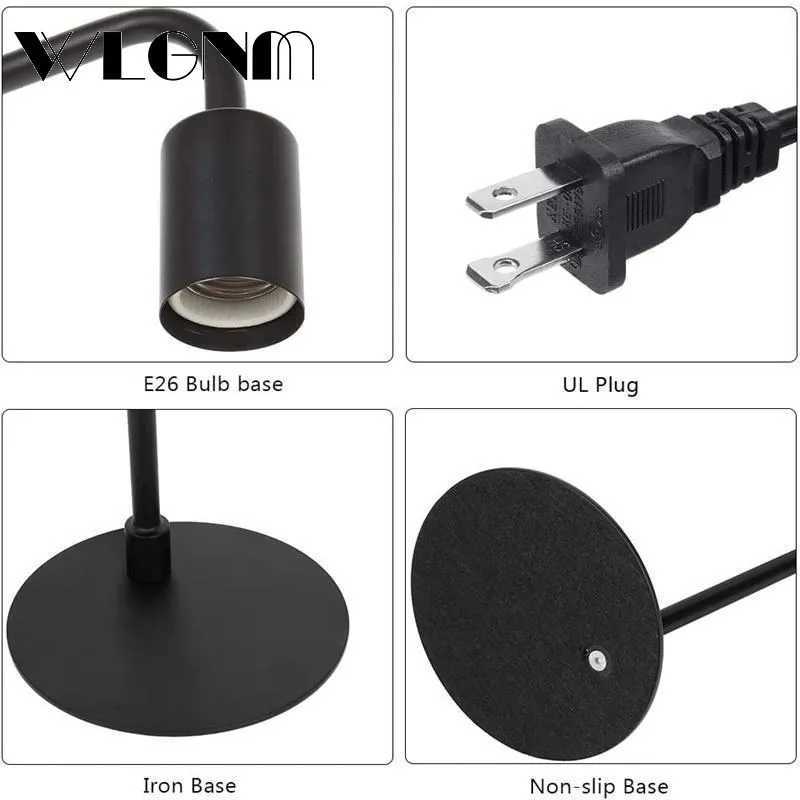 WLGNM Retro Desk Table Lamp Lights For Bedroom Bedside Dimmable Wrought Iron Wooden Creative Home Deco Desktop Decoration Lights Z241123