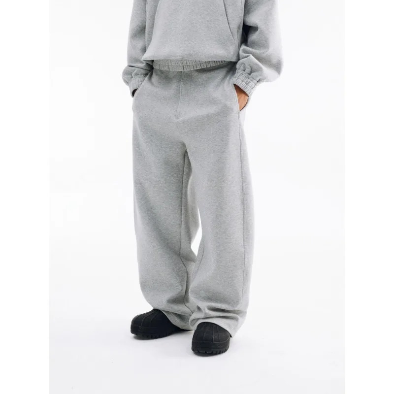 QWEEK America Casual Grey Sweatpants Men Basic Baggy Classical Sports Pants Woman Joggers Korean Black Wide Leg Trousers 241121
