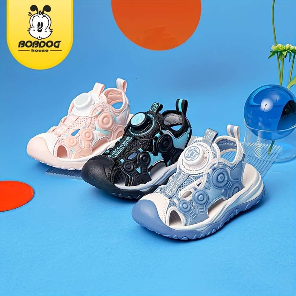 BOBDOG HOUSE Unisex Kid's Toddler's Close Toe Sandals with Rotating Buckle Comfy Durable Breathable Beach Water Shoes for Boy's & Girl&