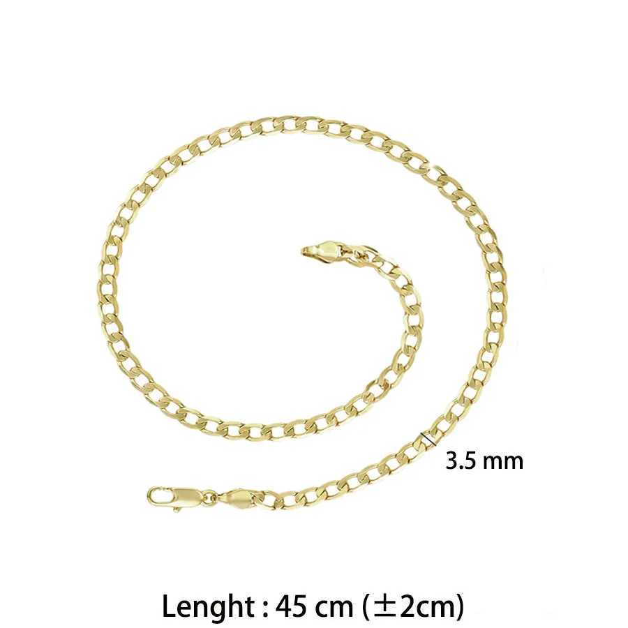 MxGxFam Figaro Tiny NK Chain Necklace For Women Men 14 K Light / 18 K / White Gold Plated Fashion XP JewelryX241123