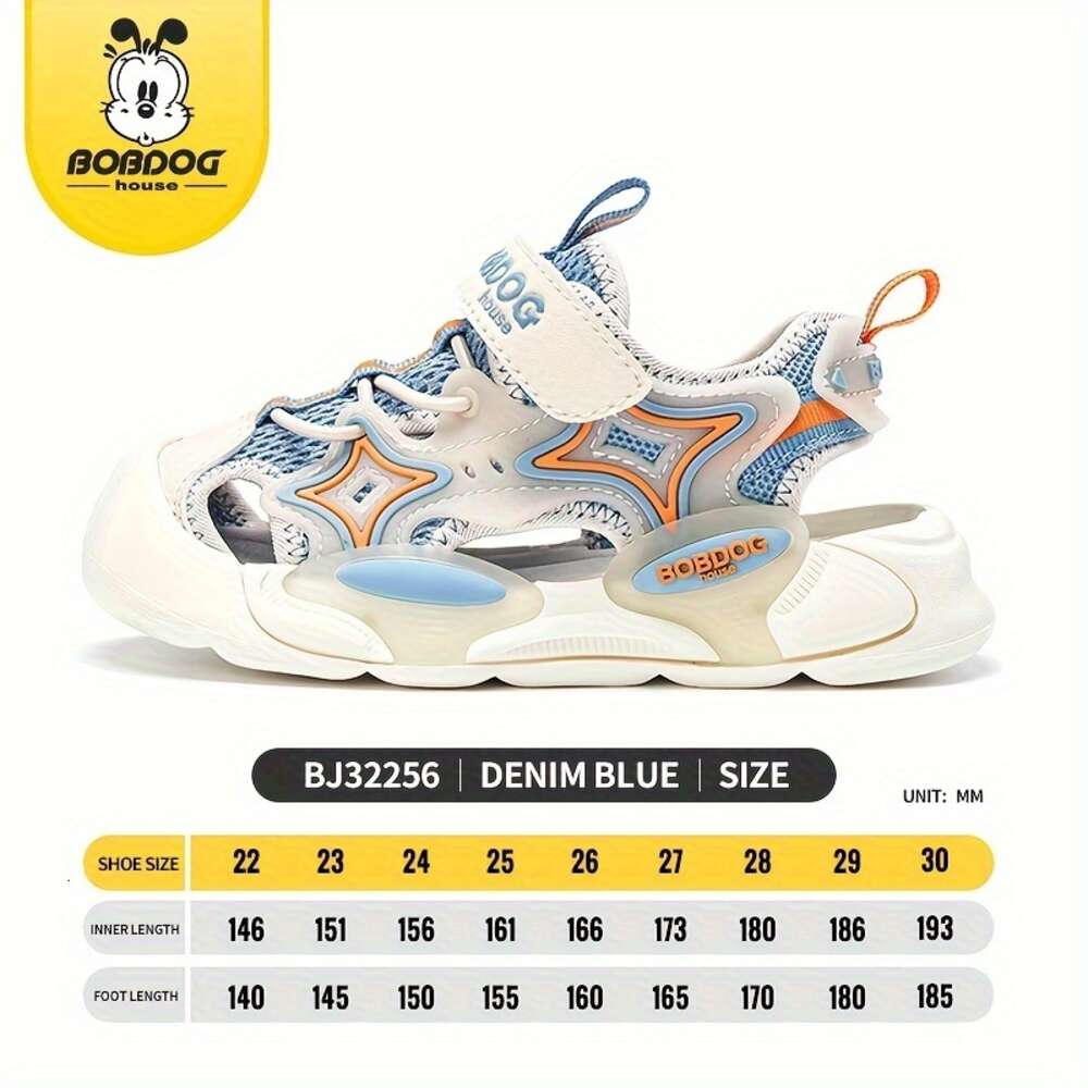 BOBDOG House Unisex Kid's Toddl's Close Toe Breathable Sandals, Comfy Non Slip Durable Soft Sole Beach Wat Shoes for Boy's & Girl'
