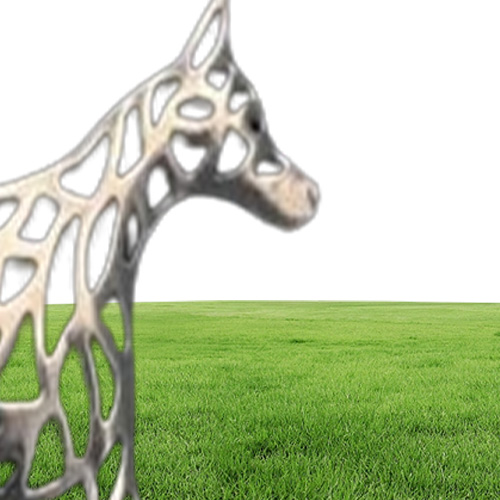 Pendant Necklaces Gold Silver 1pcs Doberman Movement Necklace 3D Cut Out Puppy Dog Lover Memorial Pendants Christmas Gift 7343