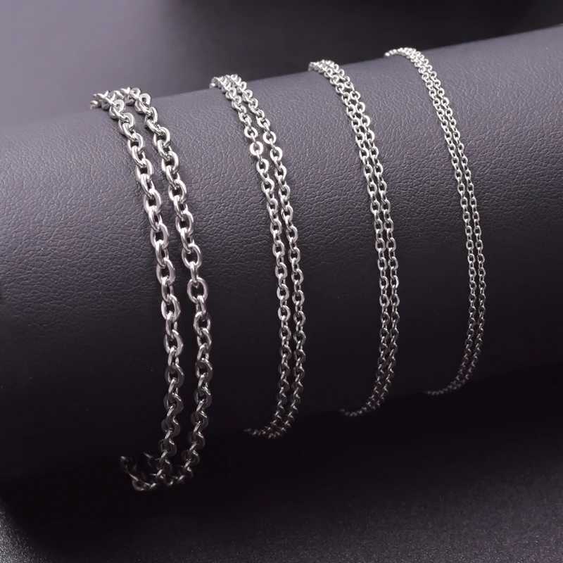 40-90 cm Long O Chain Stainless Steel Necklace For Women Men Accessories Handmade Link Chain Fashion Choker Male Jewelry MakingX241122