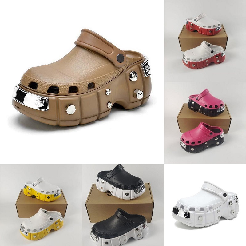 Designer Hardcrocs Sandals Women Platform Slippers Rubber slides shoes black white Blue pink luxury mens womens beach Fashion Slipper mules Scuffs Top Quality
