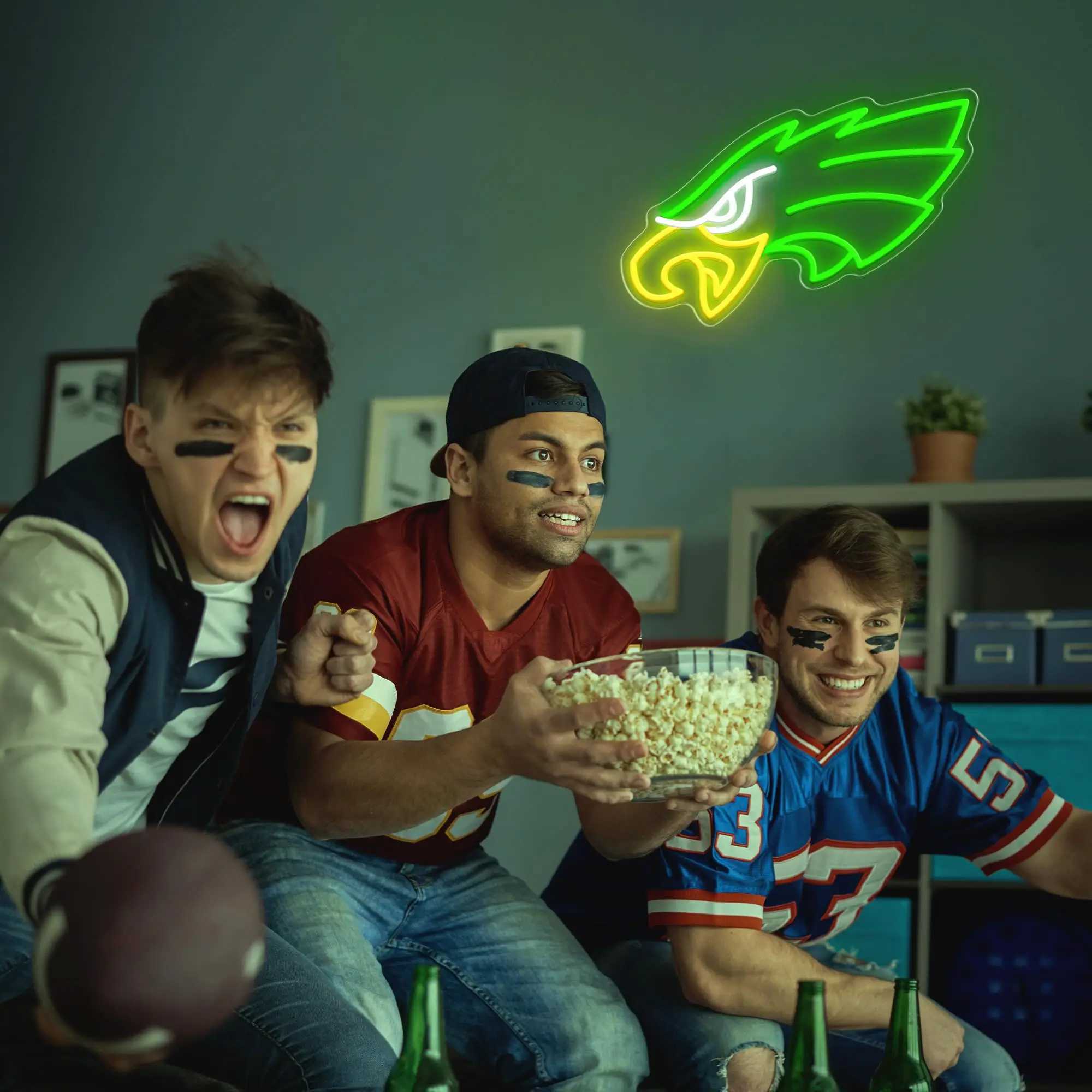 Eagle Neon Signs Football Team Led Neon Sign Wall Decor Animal Preppy Lights for Man Dorm Room Pub Decor Party Sport Fans Gifts Z241123