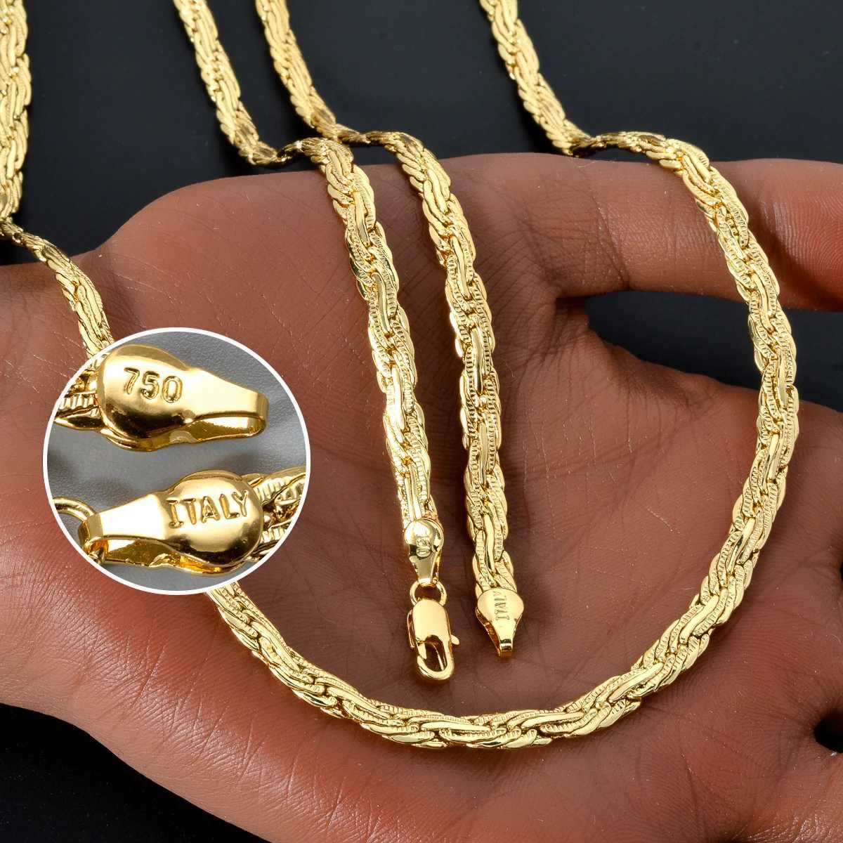 Sunny Jewelry Interlaced Necklace for Men Women 18K Gold Plated Copper Necklace Fashion Classic Party Jewelry 18-24 InchesX241123