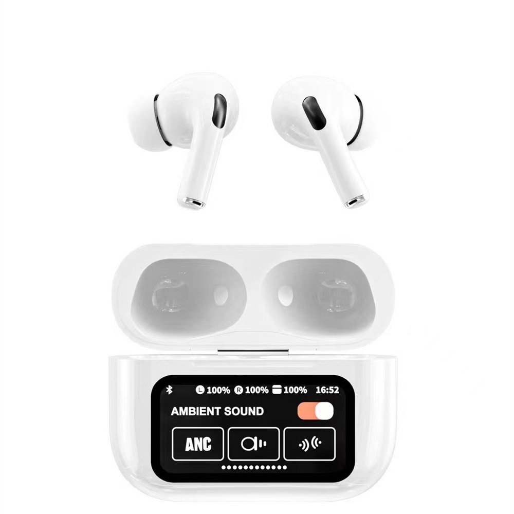 Wholesale A9Pro Earbuds Wireless Smart Sport Headphones Electronics ANC Touch Screen Earphones Gaming Noise Cancelling Headset