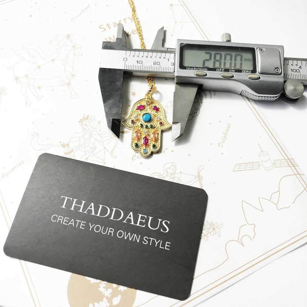 Charm necklace Fatima gold hand summer brand new retro exquisite jewelry European 925 sterling silver turquoise womens gift X241123