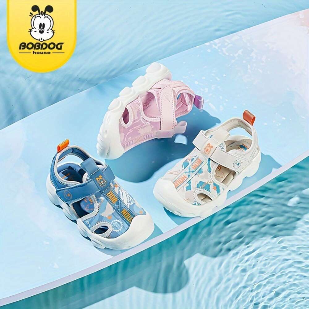 BOBDOG House Girl's Close Toe Breathable Sandals Comfy Durable Beach Water Shoes for Kid's Outdoor Activities BJ22654