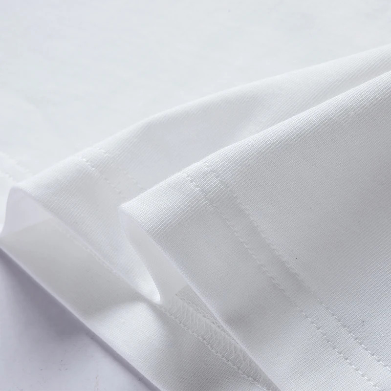 Mens TShirt Cotton High Quality Gym Premium Tops Clothing Plain Women White Black Custom Print Tee Couple Sweatshirt 240419