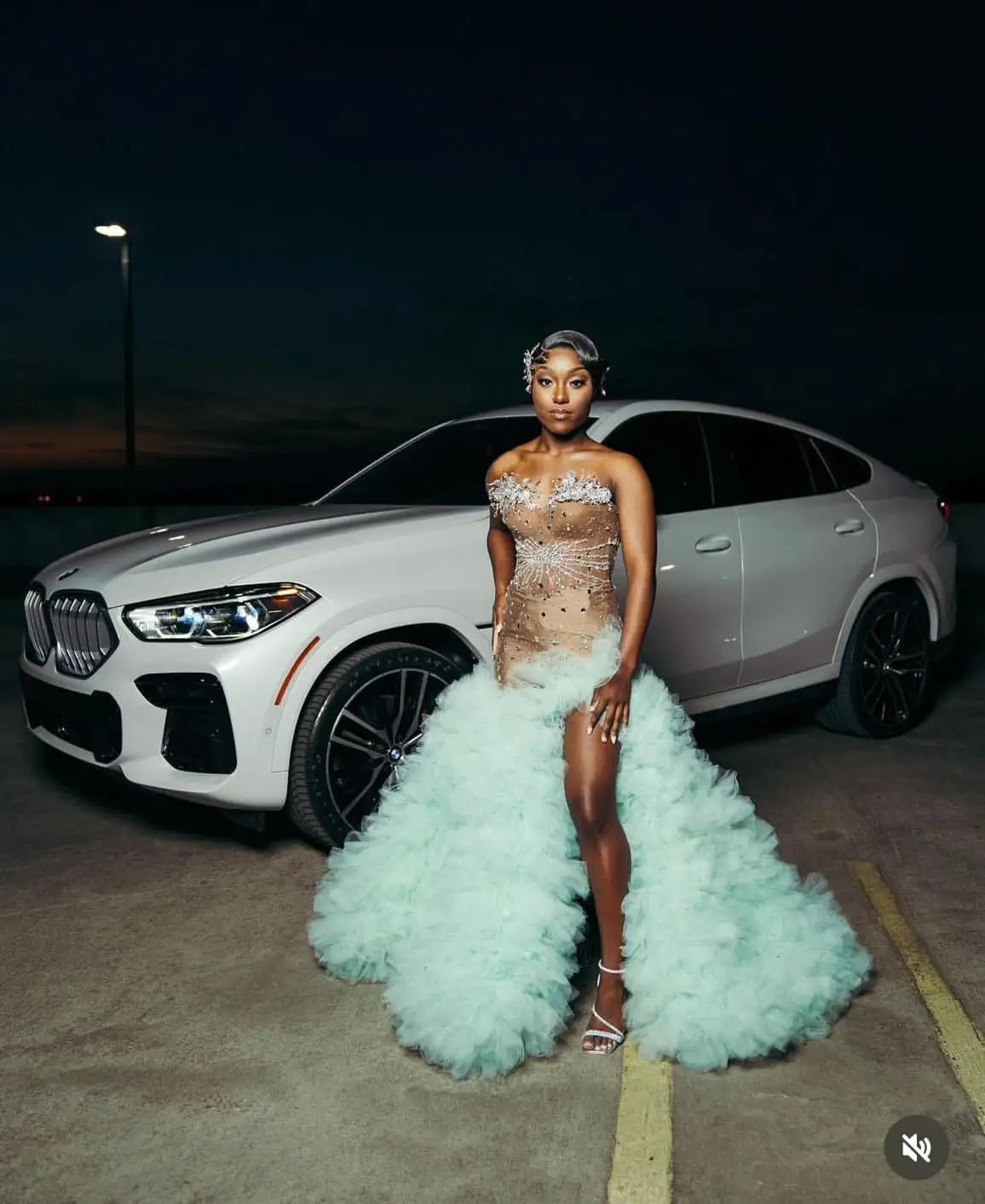 2024 Sexy Mint Puffy Tiered Ruffle Mermaid Prom Dresses For Black Girls Crystals Rhinestone Beaded Formal Party Gowns 0431