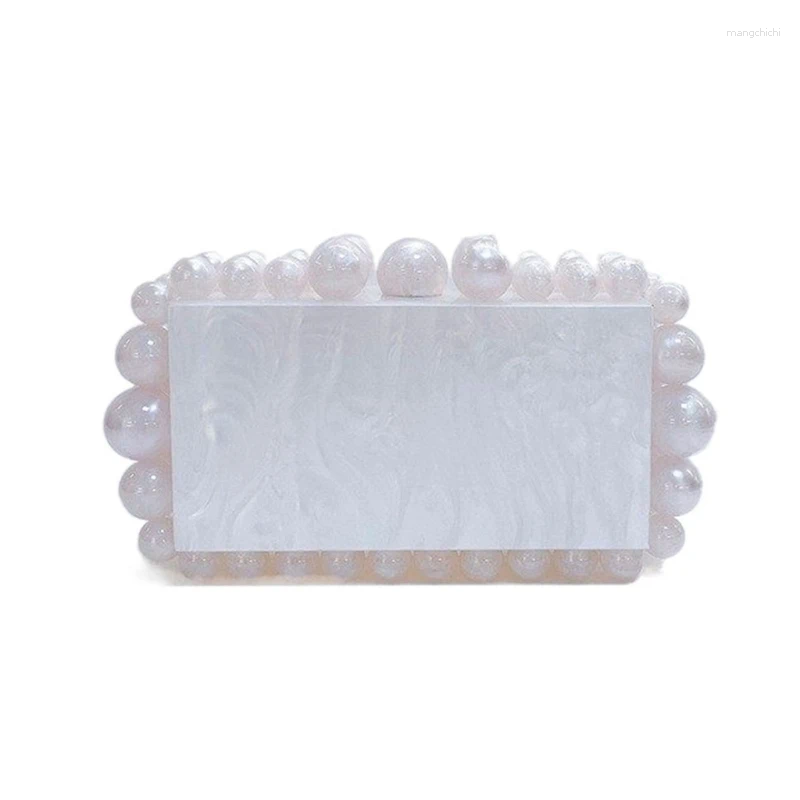 Evening Bags Acrylic Clutch Purse For Women Marbling Handbag Crossbody Bag Party