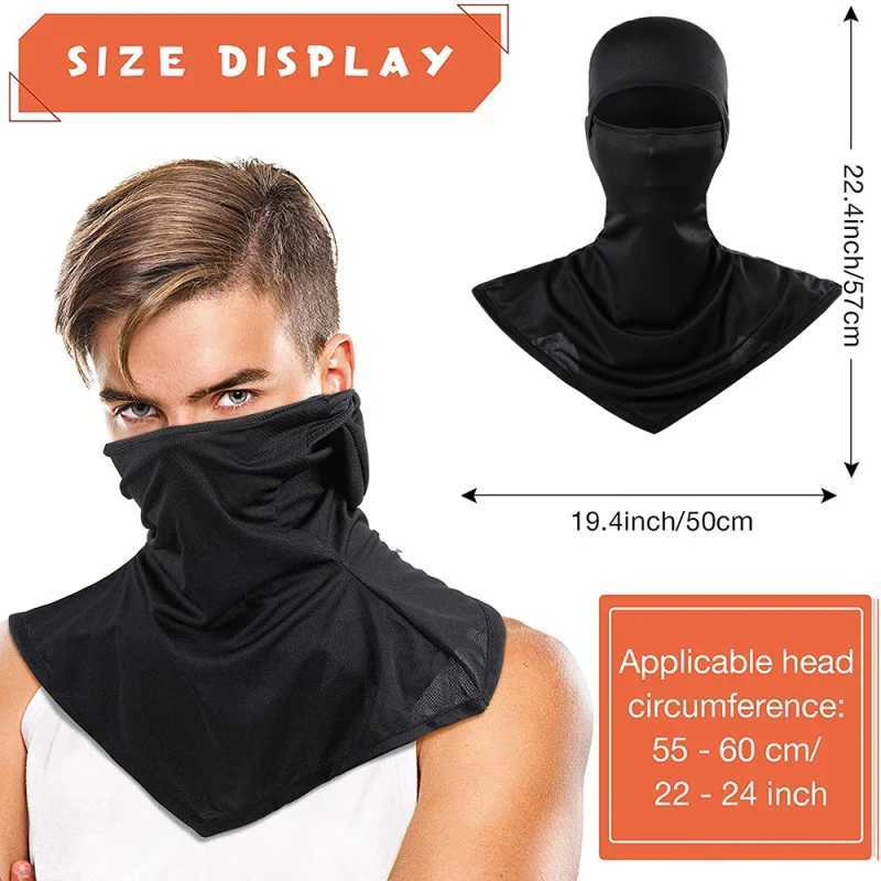 Mens tactical Balaclava face mask summer sun protection UV protection breathable long neck mask hiking scarf bicycle helmetW241123
