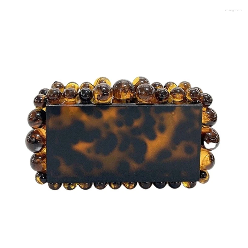 Evening Bags Acrylic Clutch Purse For Women Marbling Handbag Crossbody Bag Party