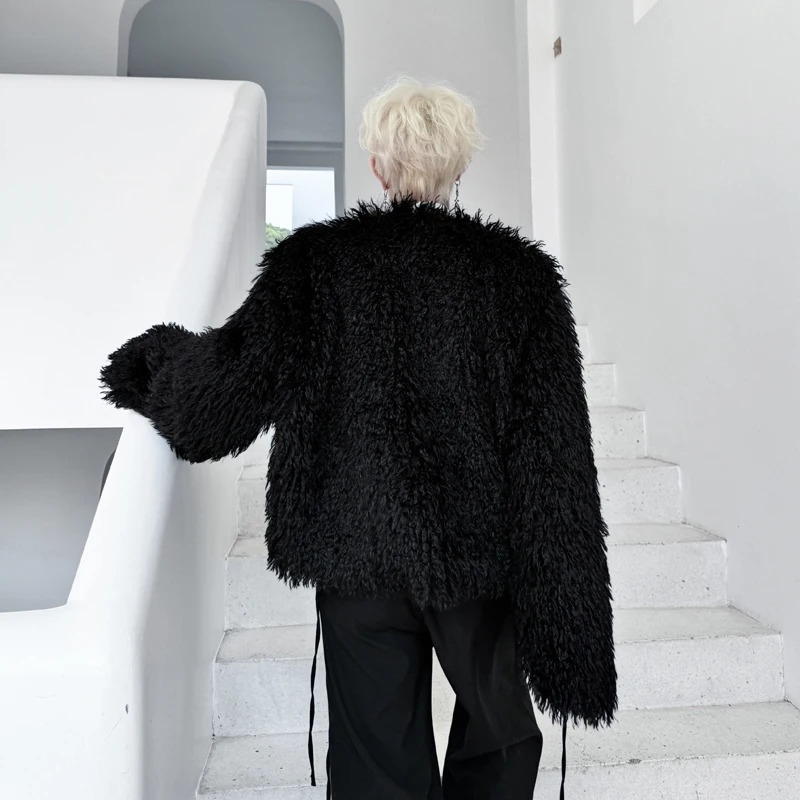 Mens Winter Clothing Mink Jacket Mens Fashion Handsome Thick Fur Short Cotton Pad Coat 241122