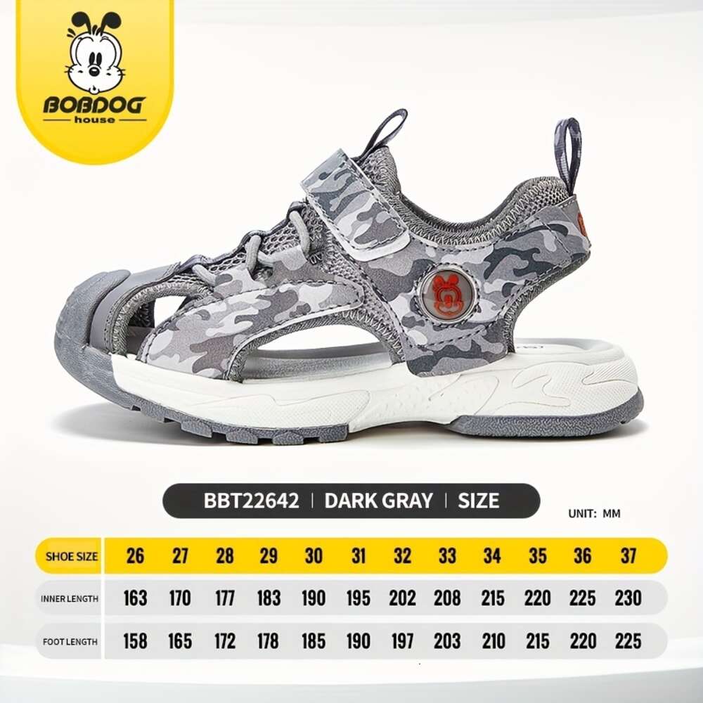 BOBDOG Unisex Kid's Close Toe Breathable Sandals Comfy Durable Casual Beach Water Shoes for Boy's & Girl's Outdoor Activities Summer BB