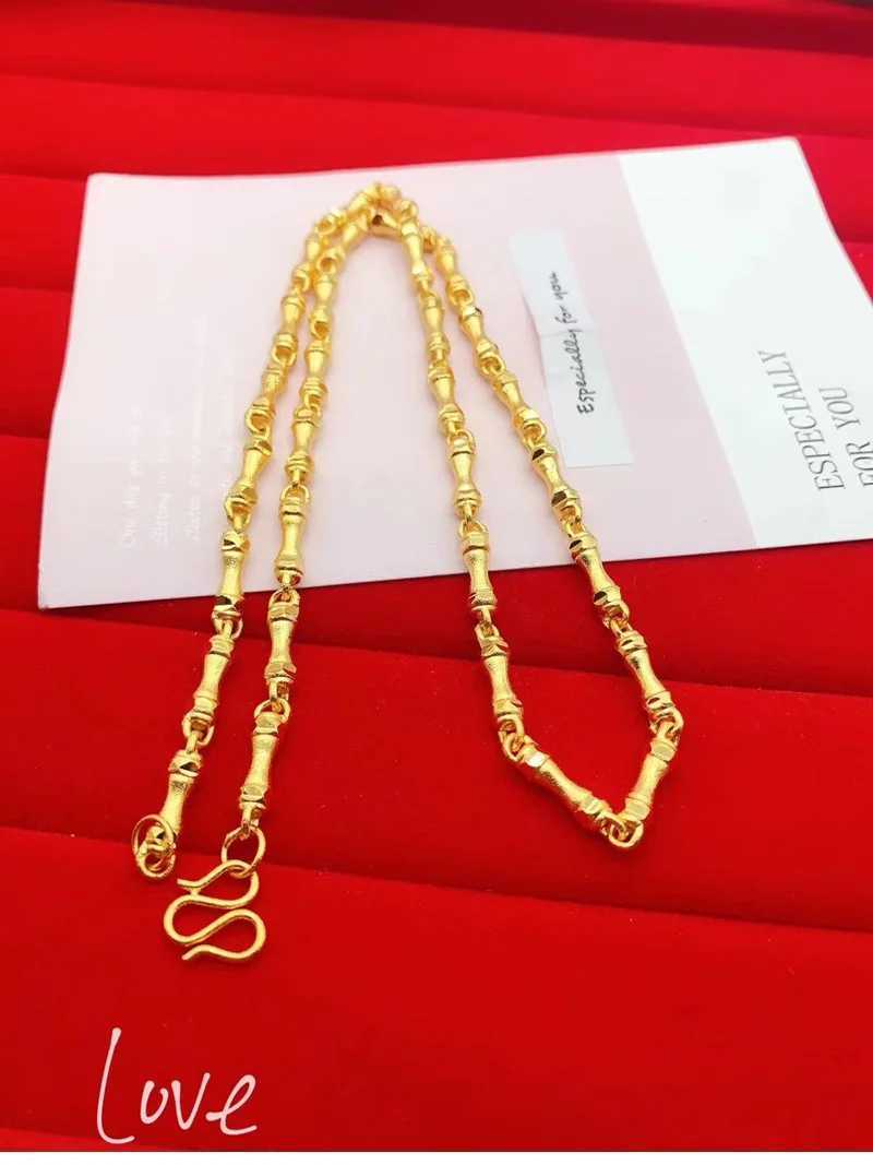 Pure 18k gold necklace bracelet jewelry set real gold chain womens exquisite jewelry 18k wedding bracelet ring necklace X241123