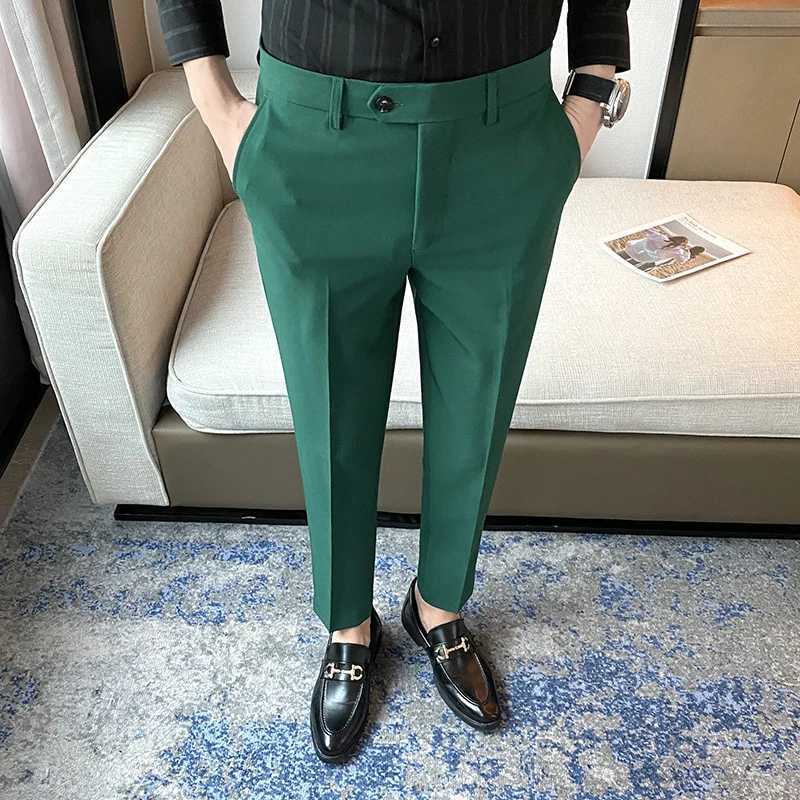 2023 Beauty Wedding Dress Mens Formal Set Pants White and Black Green Stage Performance Banquet Business Social Slim Trousers W24241123