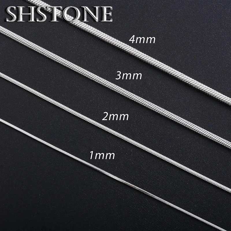 925 sterling silver 18K gold snake chain womens 1mm 2mm 3mm necklace mens rope chain jewelry noble womens long chain necklace X241123