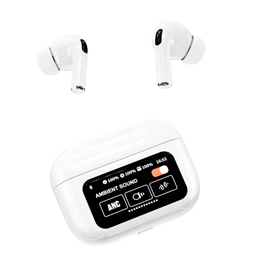 Wholesale A9Pro Earbuds Wireless Smart Sport Headphones Electronics ANC Touch Screen Earphones Gaming Noise Cancelling Headset