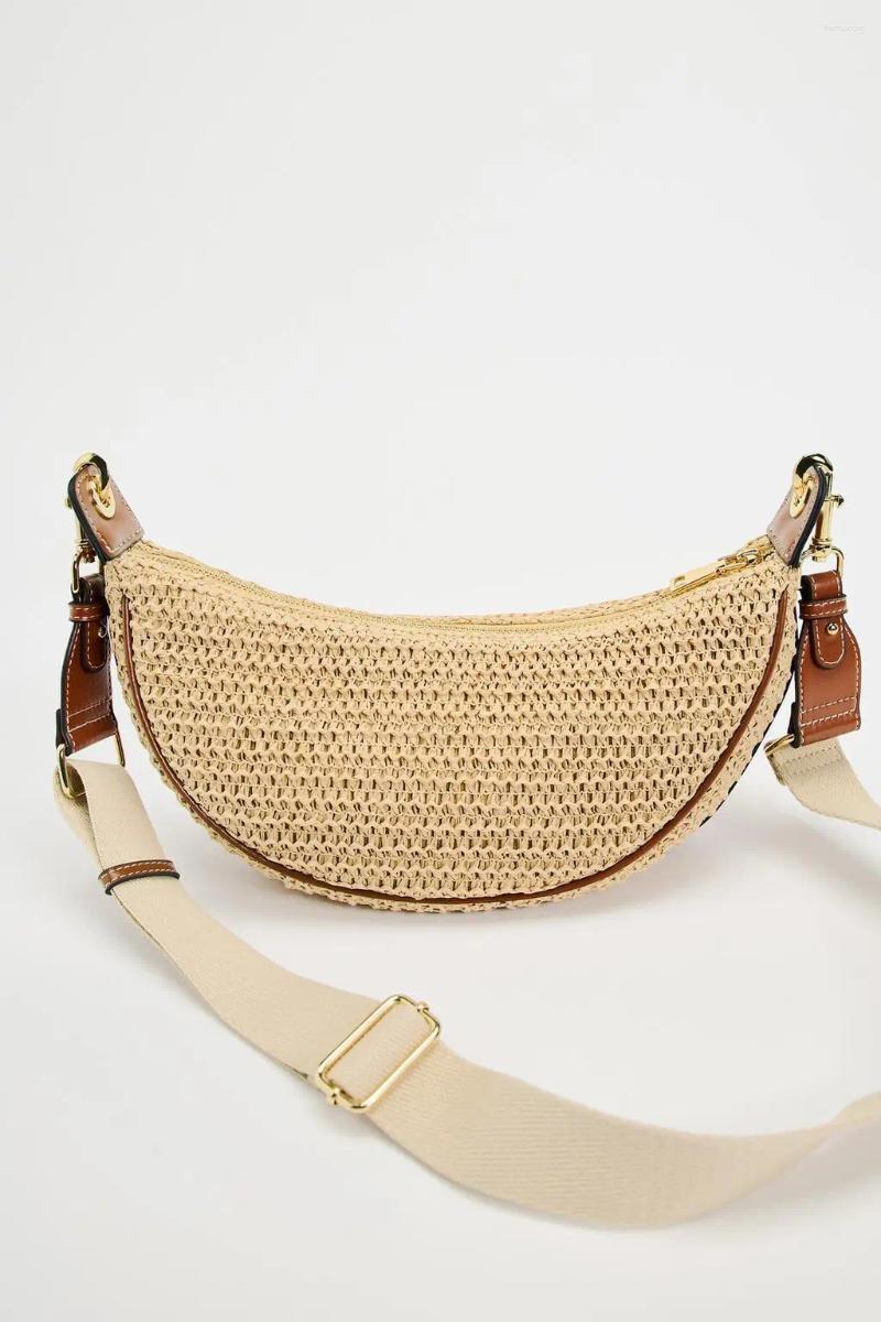 Totes Ladies Summer Straw Woven Crossbody Bag Women Beach Holiday Shopping Shoulder Handbag Messenger Purses For Bags