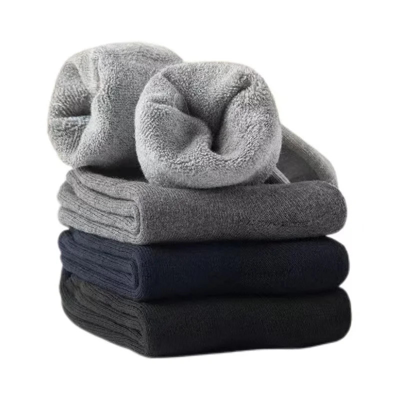 10 pairs/Lotte cotton socks high-quality cotton warm thick comfortable soft solid color mens thick business socks mens socks 241122