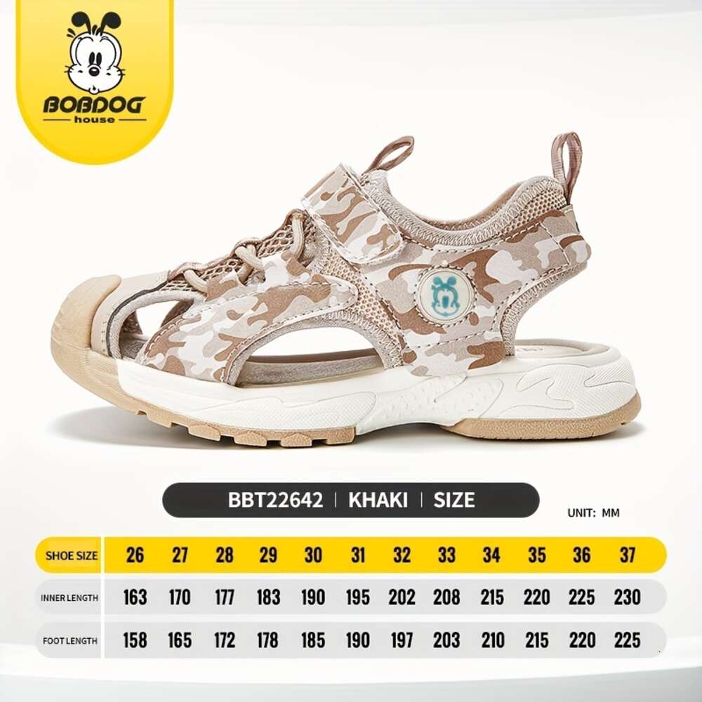 BOBDOG Unisex Kid's Close Toe Breathable Sandals Comfy Durable Casual Beach Water Shoes for Boy's & Girl's Outdoor Activities Summer BB