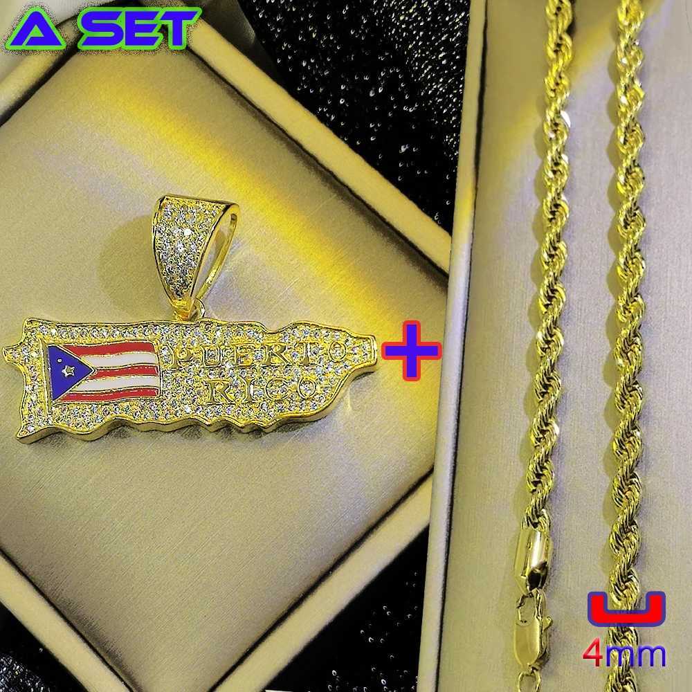 Premium custom gold necklace. Fl Diamond UK Graffiti Flag 18K Gold Plated Classic Craftsmanship Hip Hop New Fashion X2502241