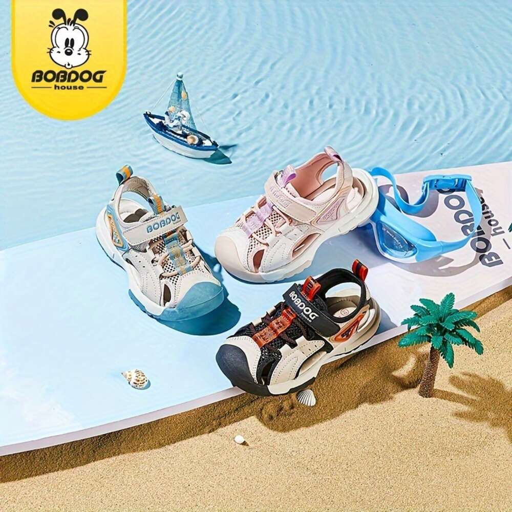 BOBDOG House Unisex Kid's Close Toe Breathable Sandals, Comfy Non Slip Durable Casual Beach Water Shoes for Boy's & Girl's Outdoor Acti