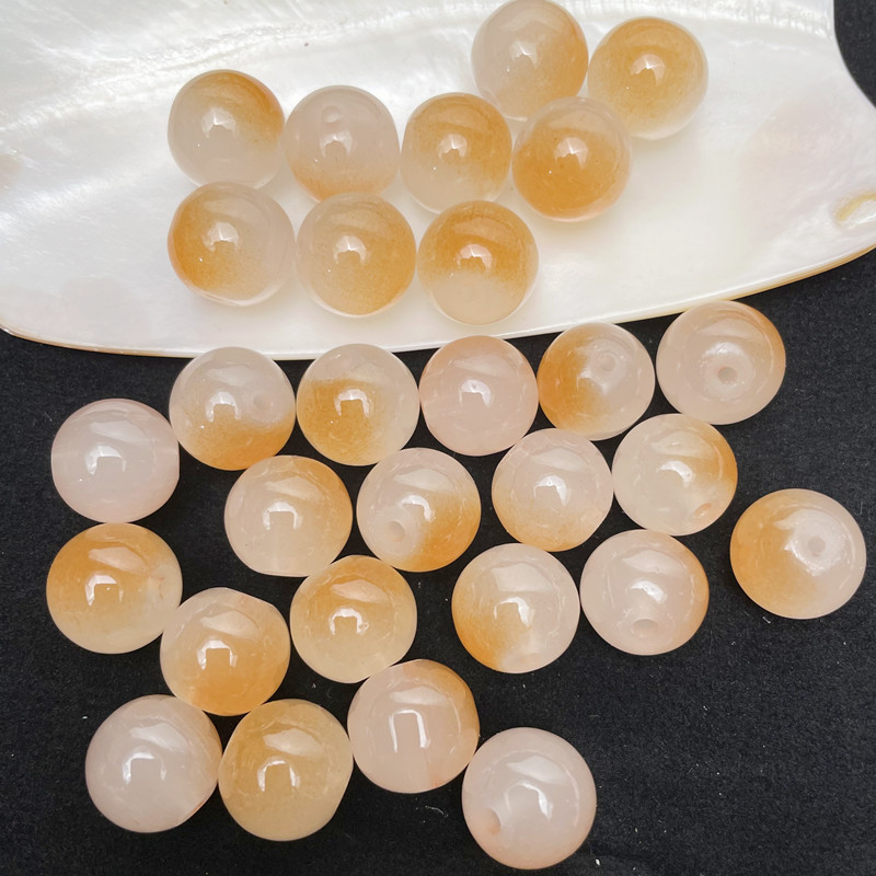 Glass Beads 12mm Crystal Beads Glass Round Beads Gemstone Ball Beads Bracelet Beads Loose Spacer Beads