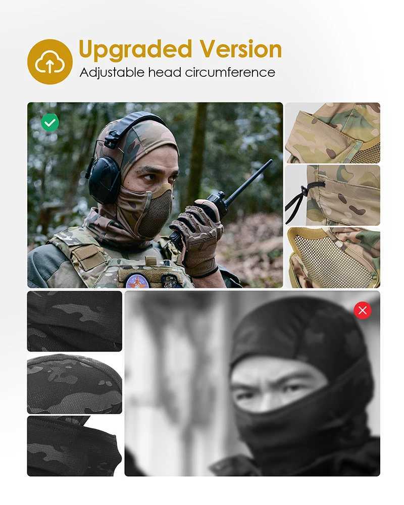 Onetigris Balaclava mesh mask a ninja tactical mask with full face protectionW241123