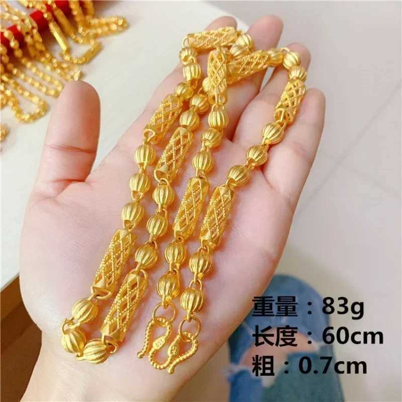 AU999 Gold Necklace New Thick Boss Chain Transfer Mens 24K Pure 60cm Jewelry Customized Fashion Necklace ORNA X241123