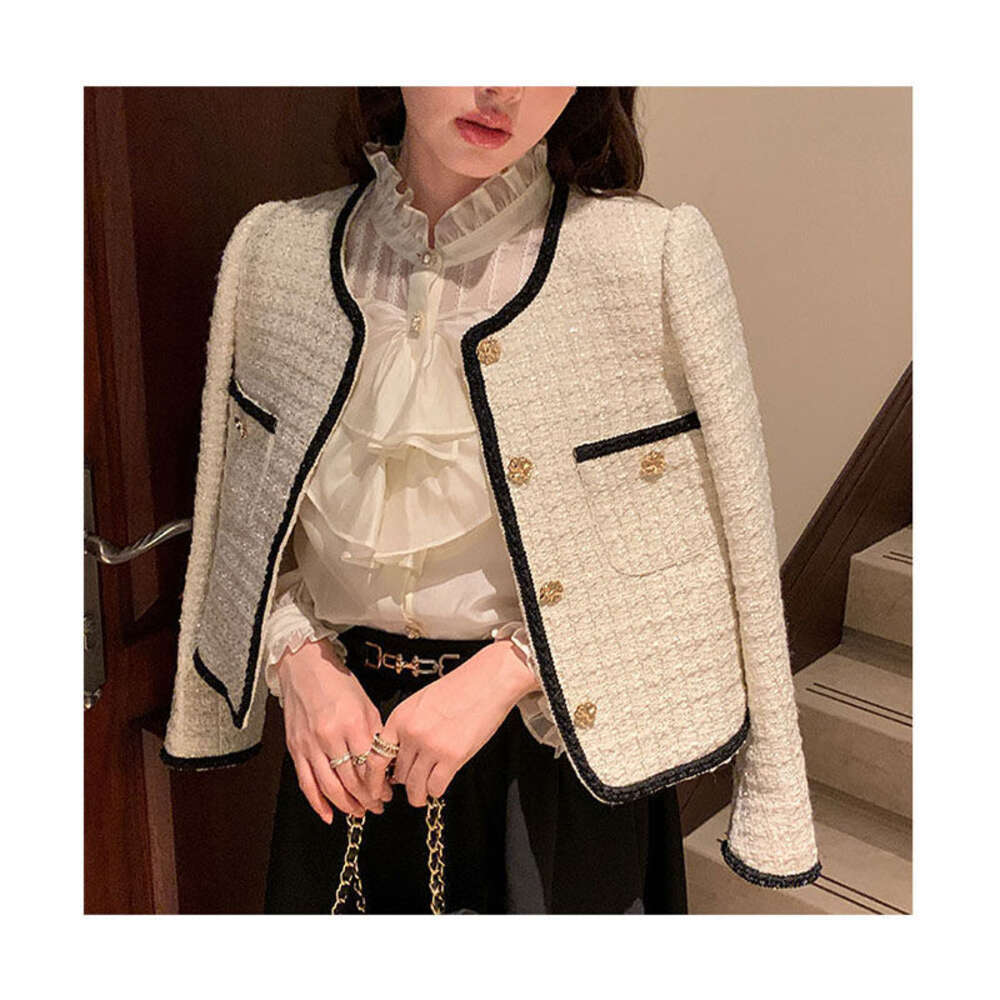 CE Polo Jacket Designer Jackets High Quality C Luxury Fashion Autumn Style Small Fragrant Women Short Jacket Triomph Socialite Coarse Tweed Tops Cardi