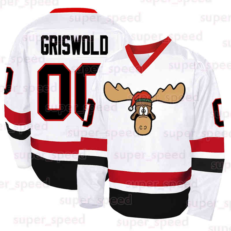 00 Clark Griswold Movie Ice Hockey Jerseys Christmas Vacation Men The 13th Movie Halloween Horror Stitched Letters and Numbers Jersey Black Friday Sal