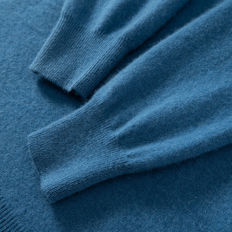 Polo Shirt Men Sweater 100% Goat Cashmere Knit Jumper Soft Warm Hot Sale Full Sleeve Pullover Solid Color Male Clothes Wl01