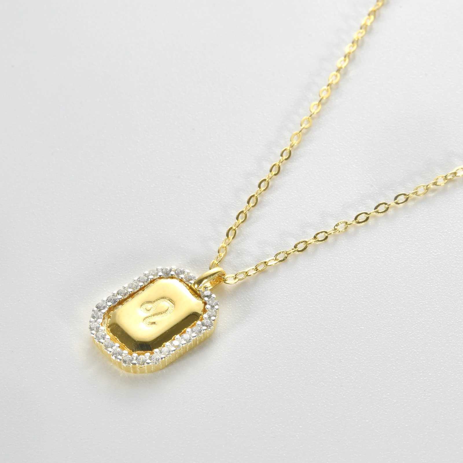 ANDYWEN 925 sterling silver gold 12 zodiac birthday womens necklace classic luxury womens exquisite jewelry 2023 birthday gift X241123