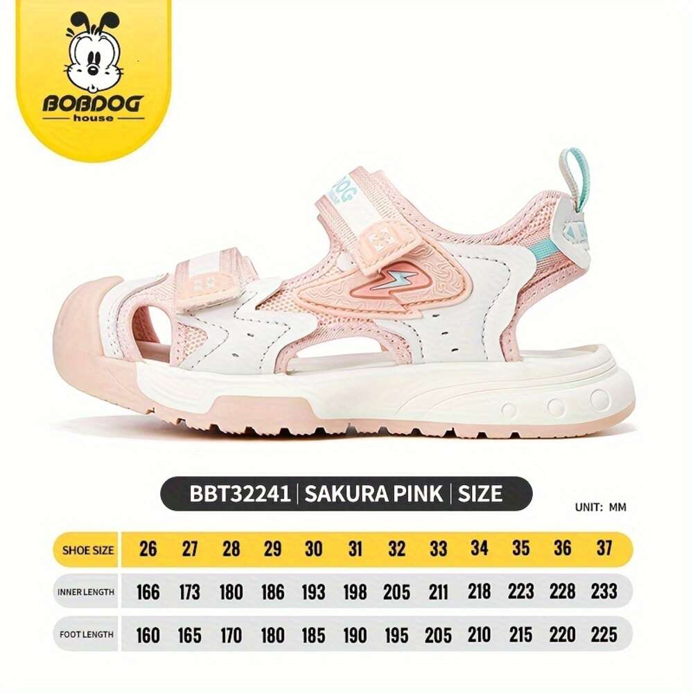 BOBDOG House Girl's Adorable Close Toe Breathable Sandals Comfy Durable Beach Water Shoes for Kid's Outdoor Activities Summer BBT32241