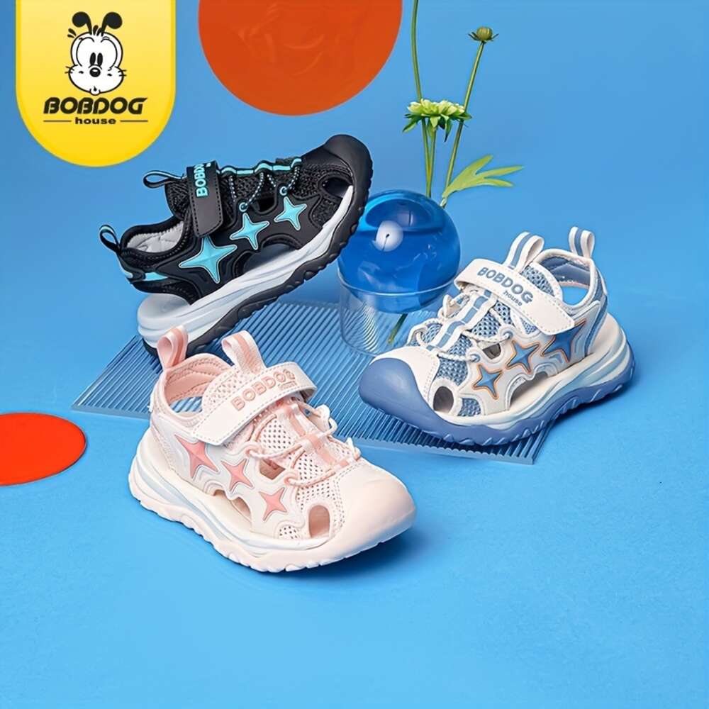 Bobdog Unisex Kid's Adorable Breathable with Hook Loop Fastener Comfy Casual Sneakers for Boy's & Girl's Outdoor Activities BBT32243