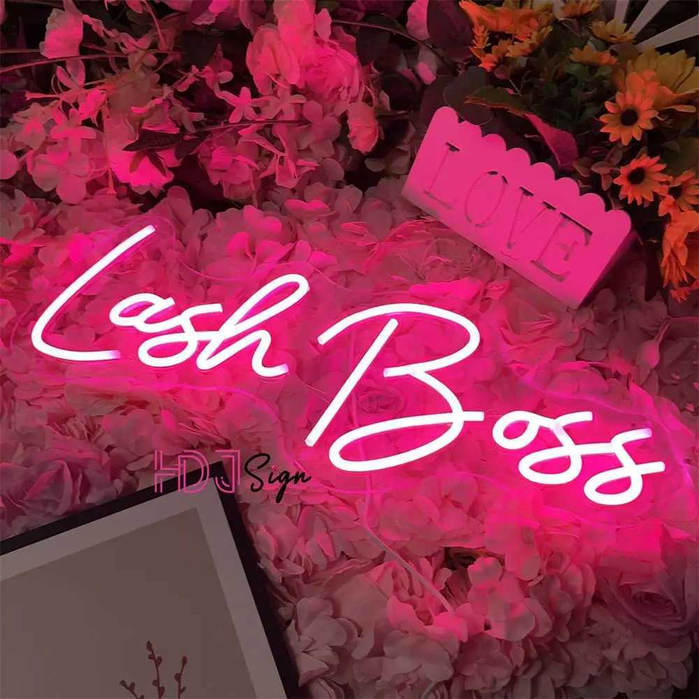 Custom Led Neon Lights Sign Lash Boss Art Wall Hanging Neon Lights Led Neon Lamps Sign Wall Room Store Decoration Z241123
