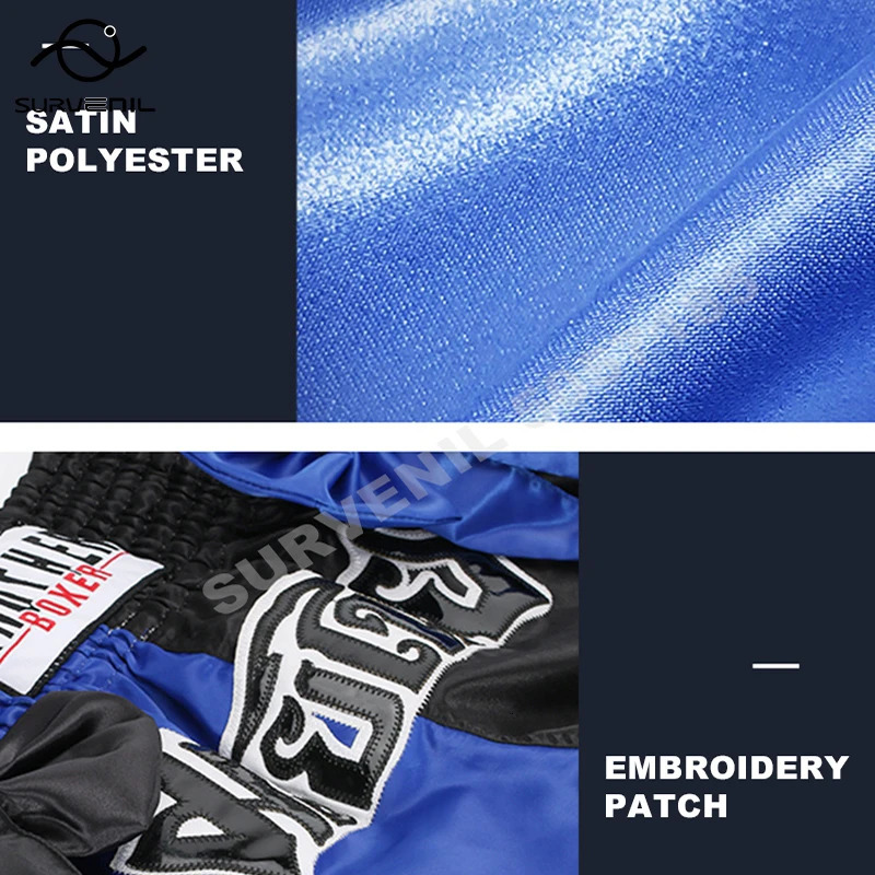 Muay Thai shorts bow satin Taekwondo boxing shorts boxing cage training shorts womens and childrens combat MMA martial arts clothing 241122