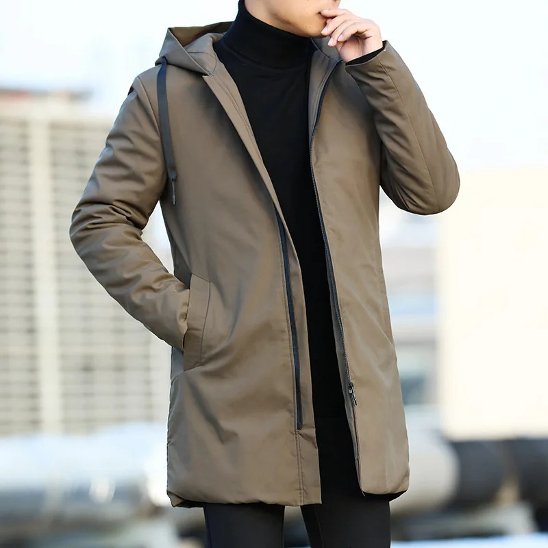 Mens jackets autumn mens trench coats mens casual thick hooded jackets mens windproof jackets mens jackets 241118 - view 6