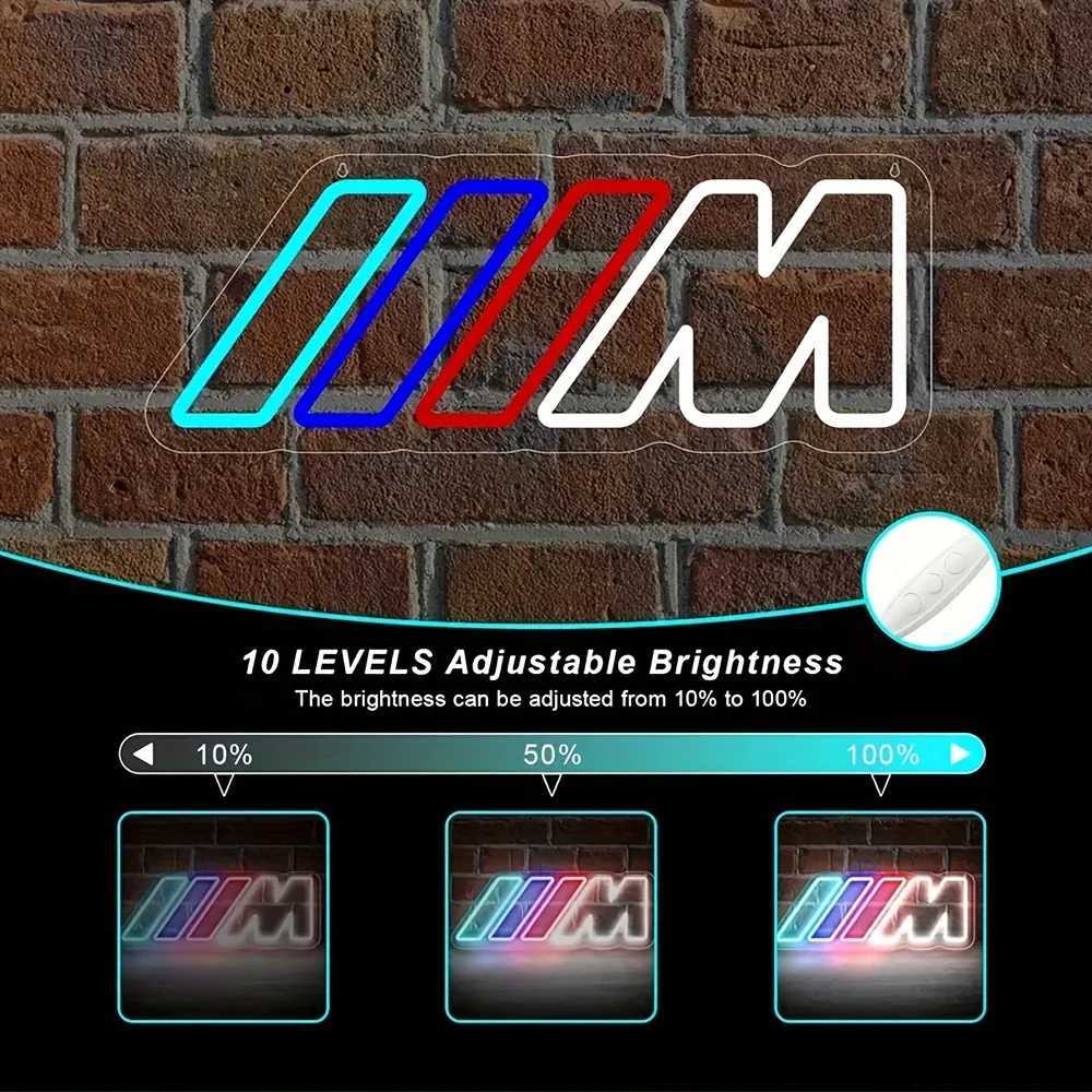 Car Power neon sign car LED neon nightlight suitable for car shops mens dens bedrooms garages carport wall de Z241123