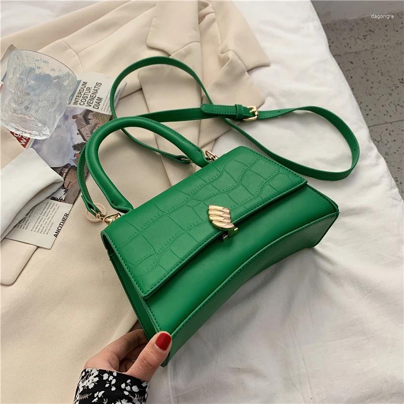 Shoulder Bags Handbags Women Designer Leather Bag Sac Green Female Crossbody Solid Flap Girls Fashion Tote 01a7