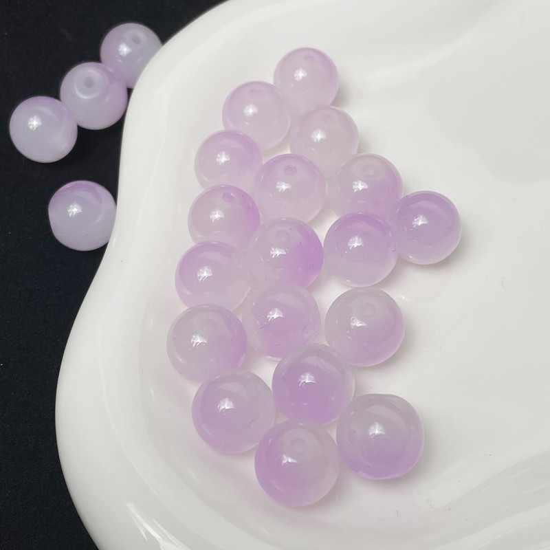 Glass Beads 12mm Crystal Beads Glass Round Beads Gemstone Ball Beads Bracelet Beads Loose Spacer Beads
