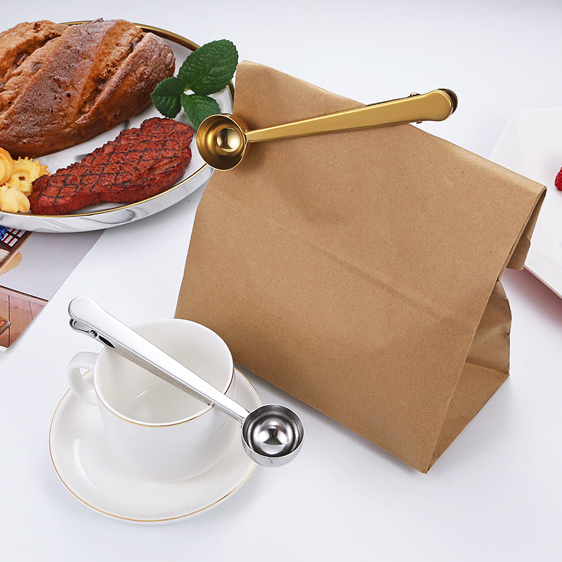 With Scoop Ag Clip Stainle Steel Spoon For Meauring Coffee Tea Ean Drink