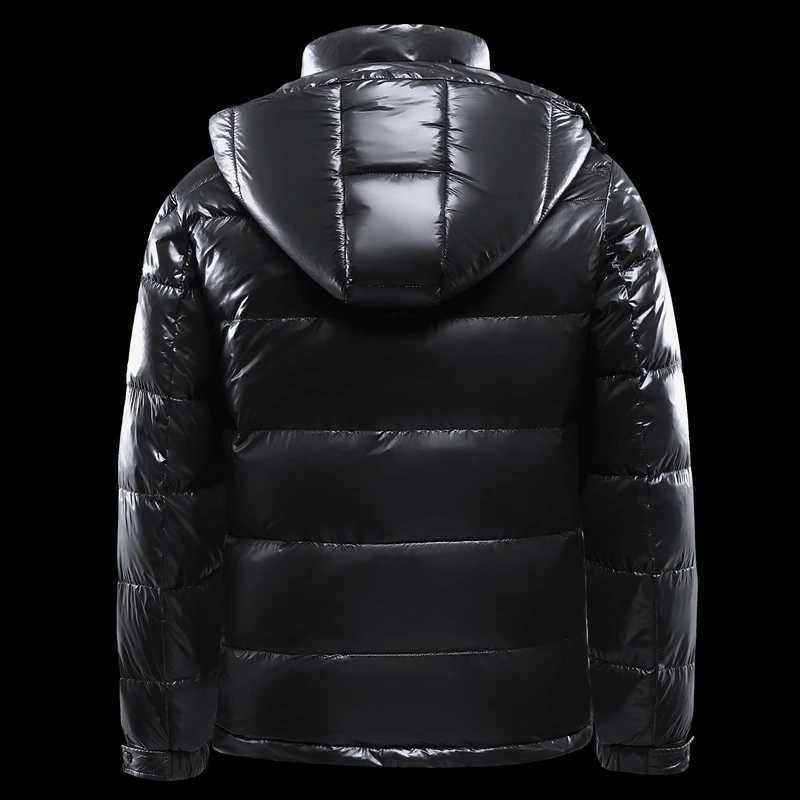 New Mens Winter Black Fashion Cold Warm Jacket Padded Thickened 90 White Duck Down Solid Color Fashion Leisure JacketXJ250909