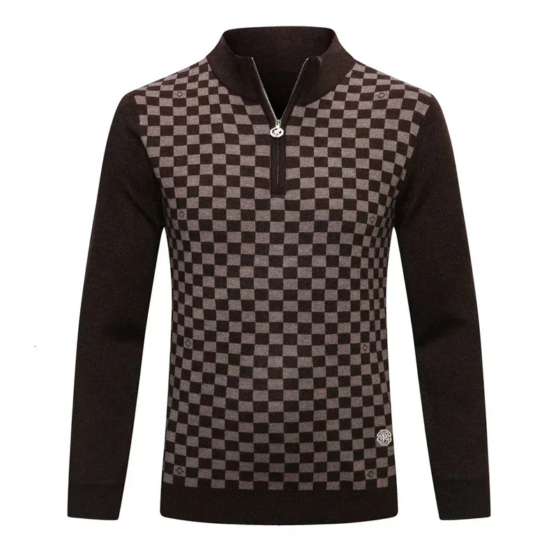 BILLIONAIRE BLKA CPTG Sweater Wool Men's 2024 New Warm Straight Elasticity Knitting Embroidery Quality Zipper Big Size M-5Xl