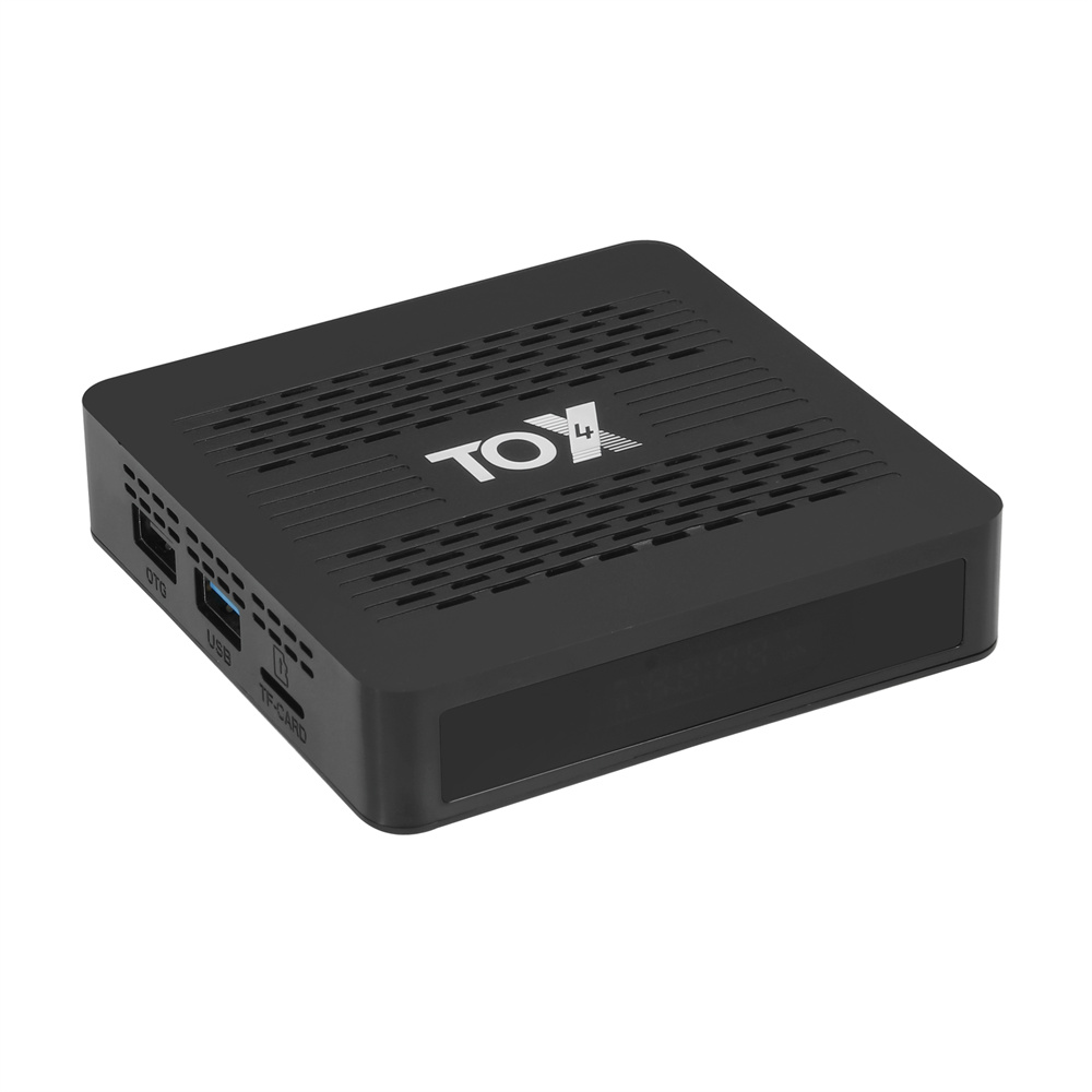TOX4 Android 13 Smart TV Box 4GB 32GB with RK3528 Dual Wifi 1000M LAN BT5.0 Support H.265 4K 60fps DLNA USB3.0
