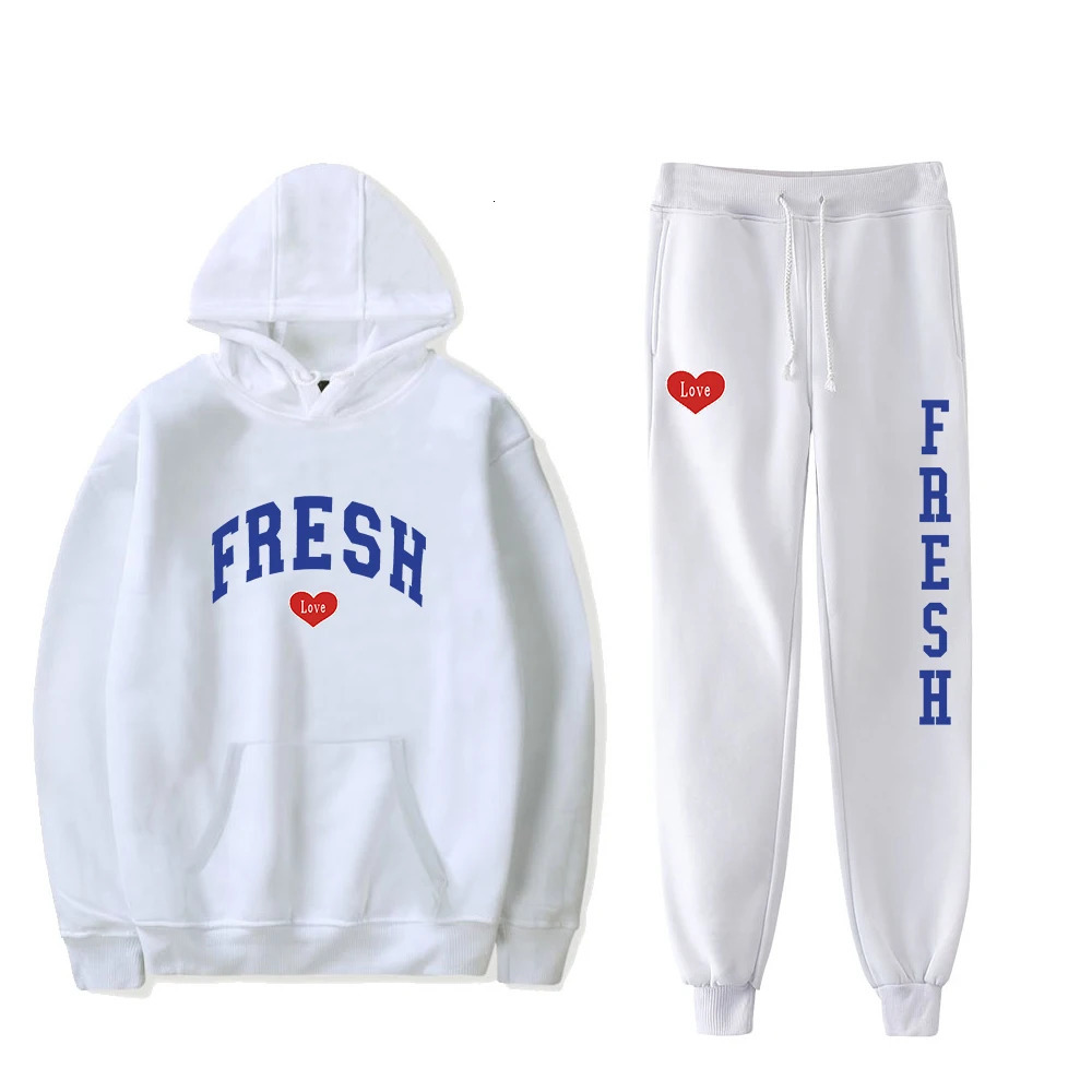Sturnio Triplets Hoodie Jogging Pants Two Piece Set SweatshirtSweatpants Fresh Love Fashion Mens Set 241121